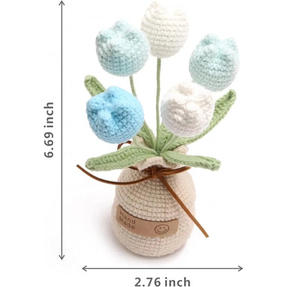 Handmade Crochet Tulip Bouquet – Home and Office Decor