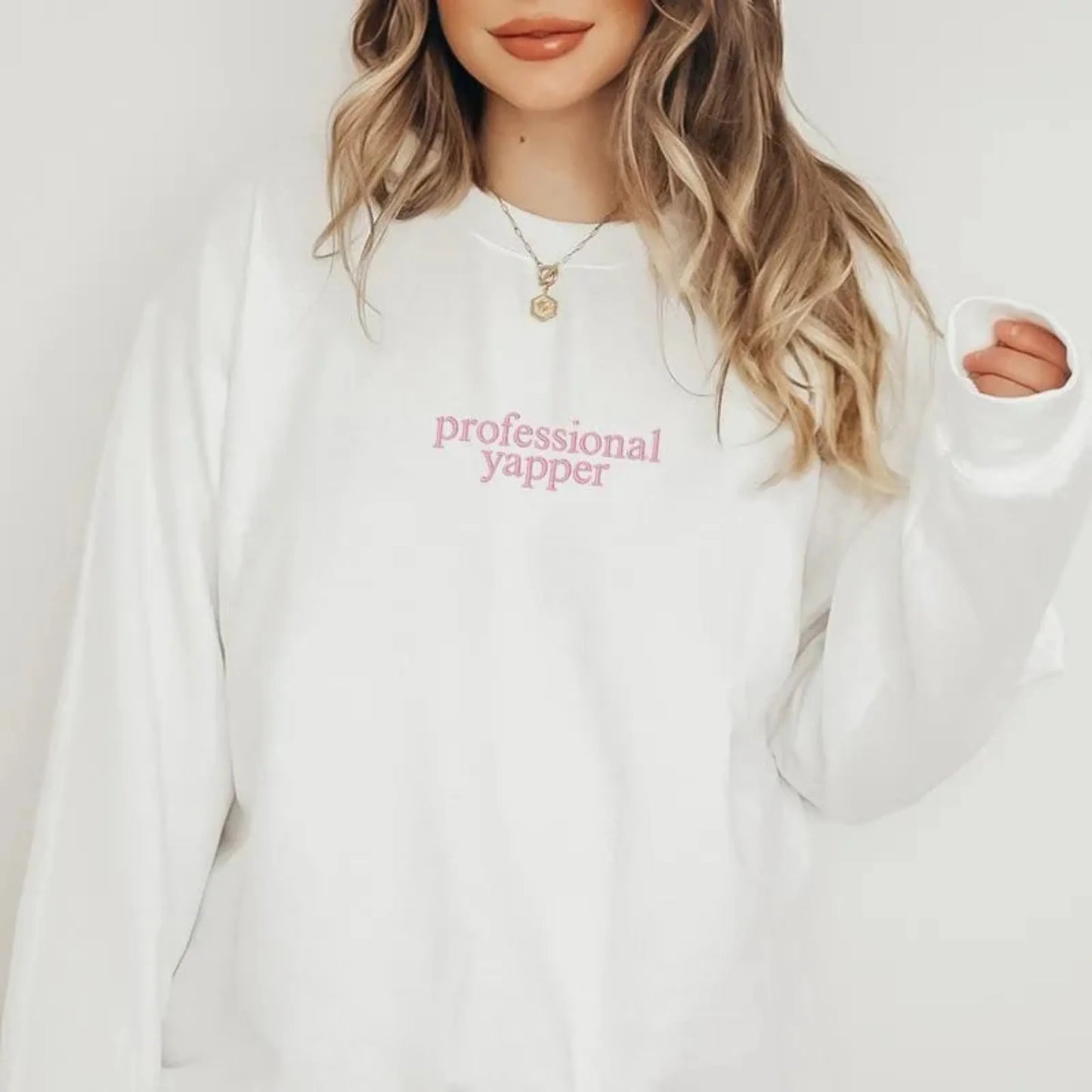 Professional Yapper Embroidered Sweatshirt