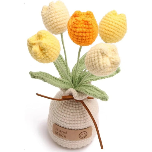 Handmade Crochet Tulip Bouquet – Home and Office Decor