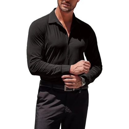 Men's Wrinkle-Free Muscle Fit Long Sleeve Shirt