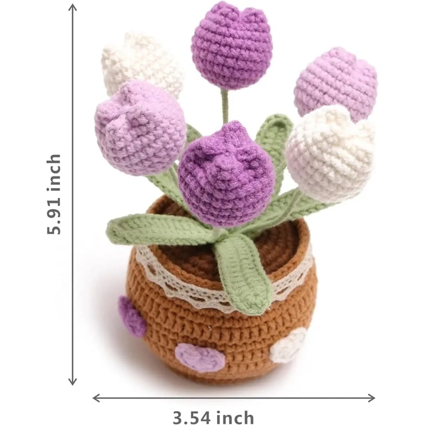 Handmade Crochet Tulip Bouquet – Home and Office Decor