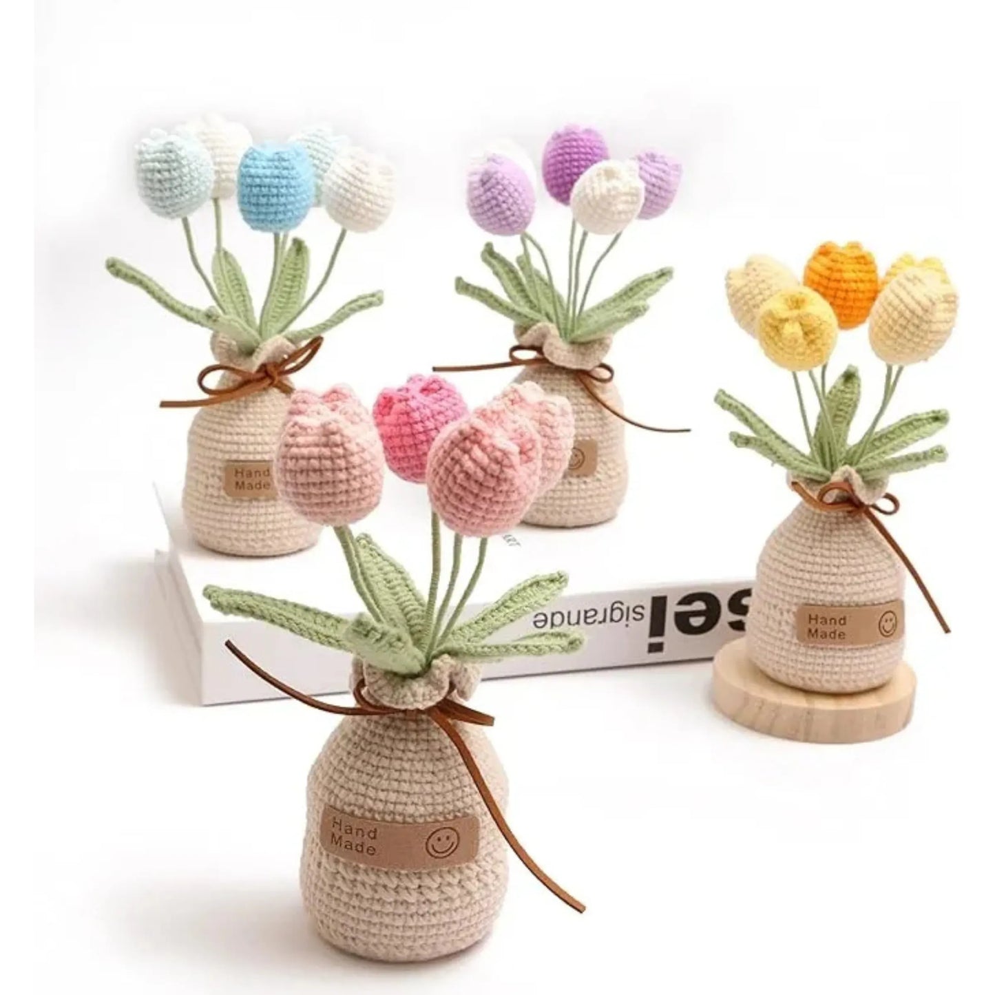 Handmade Crochet Tulip Bouquet – Home and Office Decor